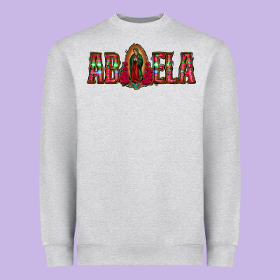 Abuela Floral Aztec Leopard Heavyweight Sweatshirt Designed By Jasminsmagicworld