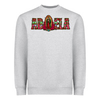 Heather Grey abuela floral aztec leopard Heavyweight Sweatshirt - Jasminsmagicworld