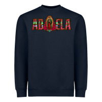 Navy abuela floral aztec leopard Heavyweight Sweatshirt - Jasminsmagicworld