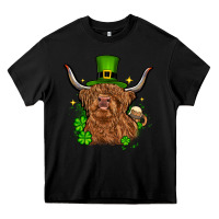 Black St. Patrick's Day cow Heavy Core Tee - OliviaCreatesArt