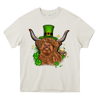 Cream St. Patrick's Day cow Heavy Core Tee - OliviaCreatesArt
