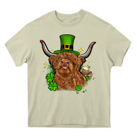 Mossy St. Patrick's Day cow Heavy Core Tee - OliviaCreatesArt