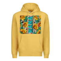 Antique Gold mama wıth sunflowers and gemstone Premium Hoodie - Artiststas