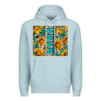 Blue Mist mama wıth sunflowers and gemstone Premium Hoodie - Artiststas