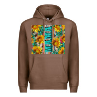 Chestnut mama wıth sunflowers and gemstone Premium Hoodie - Artiststas