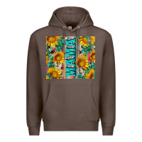 Coffee mama wıth sunflowers and gemstone Premium Hoodie - Artiststas