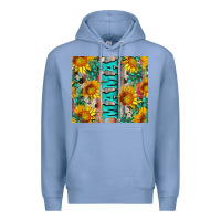 Colony Blue mama wıth sunflowers and gemstone Premium Hoodie - Artiststas