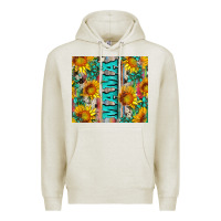 Oatmeal Heather mama wıth sunflowers and gemstone Premium Hoodie - Artiststas