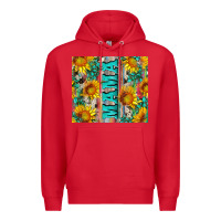 Red mama wıth sunflowers and gemstone Premium Hoodie - Artiststas