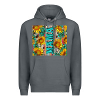 Rock mama wıth sunflowers and gemstone Premium Hoodie - Artiststas