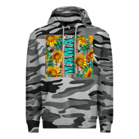 Slate Camo mama wıth sunflowers and gemstone Premium Hoodie - Artiststas