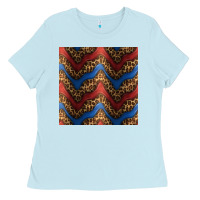 Baby Blue leopard 4th of july seamless pattern Ladies Tee - BundleAndBundleShop