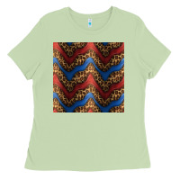 Matcha leopard 4th of july seamless pattern Ladies Tee - BundleAndBundleShop