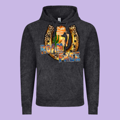 Cowgirl Horseshoe Vintage Hoodie Designed By Racoondesign