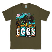 Army Green Easter Day Monster truck crushing eggs Classic Tee - OliviaCreatesArt