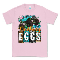 Bubblegum Pink Easter Day Monster truck crushing eggs Classic Tee - OliviaCreatesArt