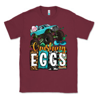 Burgundy Easter Day Monster truck crushing eggs Classic Tee - OliviaCreatesArt