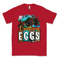 Red Easter Day Monster truck crushing eggs Classic Tee - OliviaCreatesArt