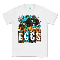 White Easter Day Monster truck crushing eggs Classic Tee - OliviaCreatesArt