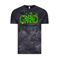 Cloud Black With god all things are possible St. Patrick's Day Vintage Tee - LillyAllenDesigns