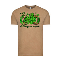 With God All Things Are Possible St. Patrick's Day Vintage Tee | Teevron