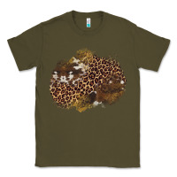 Army Green leopard cowhide glitter patches Classic Tee - Artiststas