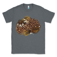 Charcoal Heather leopard cowhide glitter patches Classic Tee - Artiststas