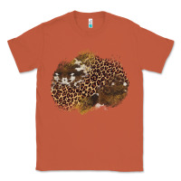 Copper leopard cowhide glitter patches Classic Tee - Artiststas