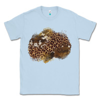 Dusty Blue leopard cowhide glitter patches Classic Tee - Artiststas