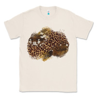 Natural leopard cowhide glitter patches Classic Tee - Artiststas