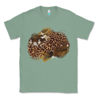 Sage leopard cowhide glitter patches Classic Tee - Artiststas