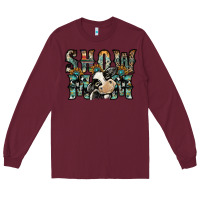 Burgundy show mom Long Sleeve Tee - SublimationCraftShop