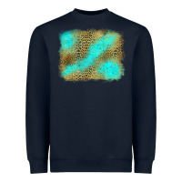Navy Turquoise Leopard Background Heavyweight Sweatshirt - Jasminsmagicworld