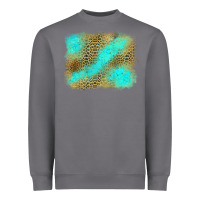 Storm Turquoise Leopard Background Heavyweight Sweatshirt - Jasminsmagicworld