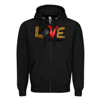 Black for the love of the game ice hockey Zipper Hoodie - Jasminsmagicworld