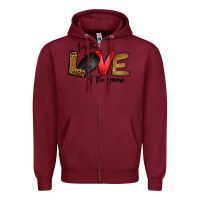 Burgundy for the love of the game ice hockey Zipper Hoodie - Jasminsmagicworld