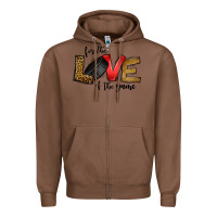 Chestnut for the love of the game ice hockey Zipper Hoodie - Jasminsmagicworld
