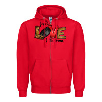 Red for the love of the game ice hockey Zipper Hoodie - Jasminsmagicworld