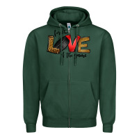 Sports Green for the love of the game ice hockey Zipper Hoodie - Jasminsmagicworld