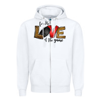 White for the love of the game ice hockey Zipper Hoodie - Jasminsmagicworld