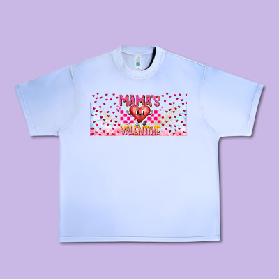 Mama Is Valentine 16oz Urban Heavy Tee Designed By Cowhidedigitalart