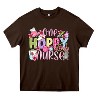 Chocolate Brown Easter Day One hoppy Nurse Heavy Core Tee - OliviaCreatesArt