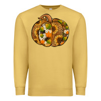 Antique Gold leopard cowhide sunflower pumpkin Premium Sweatshirt - Jasminsmagicworld