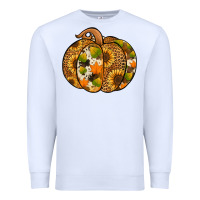 White leopard cowhide sunflower pumpkin Premium Sweatshirt - Jasminsmagicworld