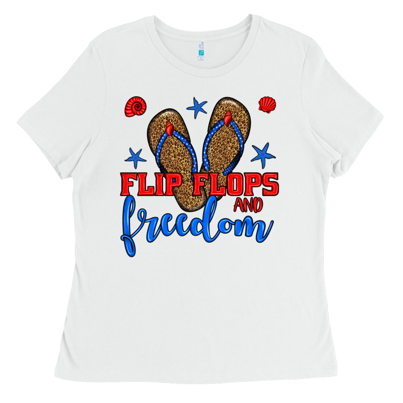 Flip Flops And Freedom Ladies Tee by BundleAndBundleShop | Teevron