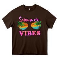 Chocolate Brown Summer Vibes Heavy Core Tee - Jasminsmagicworld