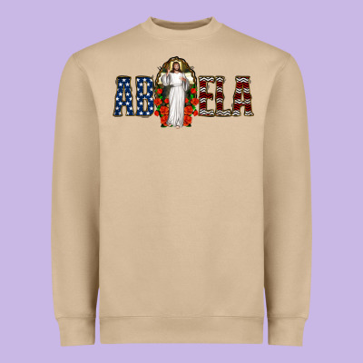 Abuela Jesus Christ Heavyweight Sweatshirt Designed By Jasminsmagicworld