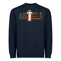 Navy abuela jesus christ Heavyweight Sweatshirt - Jasminsmagicworld
