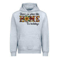 Heather Grey there's no place like home for holidays Urban Hoodie - RanaPortraitStore