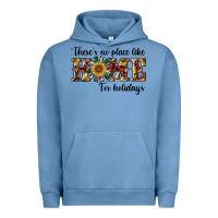 Pigment Pebble Blue there's no place like home for holidays Urban Hoodie - RanaPortraitStore